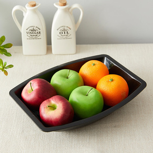 Plateau à fruits en plastique 30,5x22,5x5cm, style simple, pour la maison, plat à collation - Product Image 3