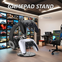Tempat menyimpan Headset, Gamepad plastik vertikal sederhana rak penyimpanan Headphone akrilik Universal pengontrol Game berdiri