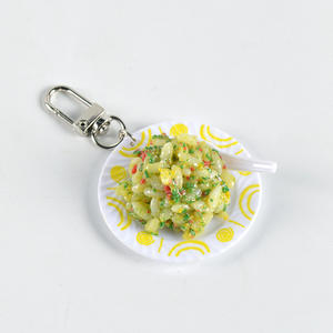 พวงกุญแจ<span class=keywords><strong>ข้าว</strong></span>ผัดจิ๋วจำลอง ของเล่นจำลองอา<span class=keywords><strong>ห</strong></span>าร ของตกแต่งประตู - Product Image 1