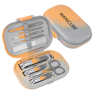 Portable Manicure <b>Nail</b> Knife <b>Set</b> With Case For Men And Women Adult Use Stainless Steel Plastic Material - Product Image 3