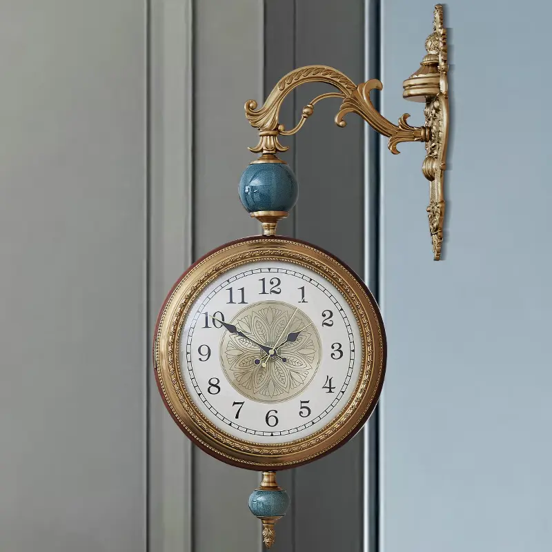 最新デザインノンクリックサイレント壁掛け時計75*38 cm壁掛け銅時計家の装飾用