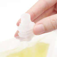 Emballage en plastique liquide personnalisé, bec intérieur, cadre plat, pochette debout écologique