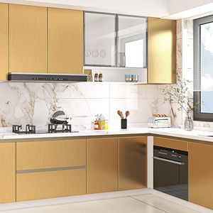 <span class=keywords><strong>Papel</strong></span> <span class=keywords><strong>Tapiz</strong></span> Autoadhesivo de Vinilo CHUNLIN con Aspecto Metálico Dorado Brillante, Resistente al Agua, <span class=keywords><strong>para</strong></span> Uso Doméstico en Encimeras - Product Image 2