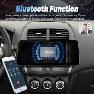 Lecteur vidéo de voiture Android 13 12,3 pouces, autoradio stéréo pour Mitsubishi ASX 2010 2016 C4 Peugeot 4008, GPS, multimédia, Carplay, unité principale - Product Image 4