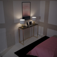 Vente en gros Table longue pour Console de couloir d'entrée Table avec plateau en pierre frittée et pieds en or