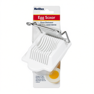 Metaltex <b>Egg</b> Slicer 18 Cm Stainless Steel Knife With <b>Plastic</b> Base For Easy <b>Egg</b> Cutting And Serving - Product Image 2