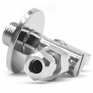 Robinet d'angle manuel en laiton chromé <span class=keywords><strong>Siho</strong></span> 1/2x1/2 pouce avec filetage mâle pour l'eau, garantie 1 an - Product Image 3