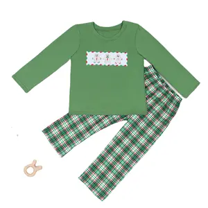 Autumn cotton spandex Boys Outfits Boutique Clothes For Kids Long Sleeved Pants Pajama Suit For Baby