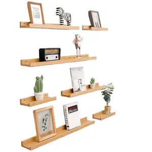2-Tier Rustic Floating Wall Shelves Industrial Modern Farmhouse Shelving for Decor Display & Storage