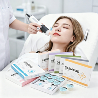 Kit Facial à Bulles 3-en-1 Personnalisé avec Capsules de Charbon Actif Oxygénant et Sérum DETOX GLAM pour Rajeunissement de la Peau (pour Bulles de CO2 et Oxygène)
