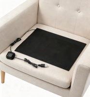 Tapis chauffant en graphène grande taille, alimenté par USB/CC, flexible, taille personnalisée, tension et température réglables, pour siège de voiture et dossier chauffant