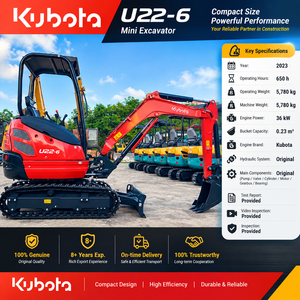 Used Kubota U22 Mini Excavator Compact Hydraulic Crawler <b>Digger</b> for Construction Landscaping <b>Trenching</b> and Earthmoving - Product Image 1
