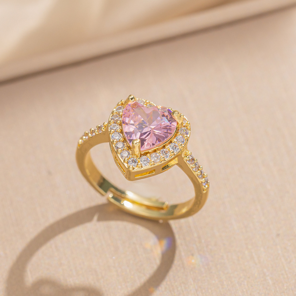 Bague coeur en poudre d'or 8850