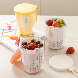 Anya tùy chỉnh <span class=keywords><strong>salad</strong></span> cup với nắp cho dã ngoại cống hộp trái cây với ngã ba xử lý nhựa xách tay ăn sáng <span class=keywords><strong>Salad</strong></span> Trái Cây Rau cup - Product Image 3