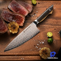Couteau de chef en acier damas cuivré à 73 couches, cœur en acier VG10, nouveaux couteaux de cuisine pour la cuisson professionnelle