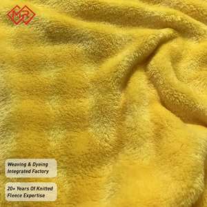 Luxe lourd doux pour la peau haute qualité hiver 270Gsm 100% Polyester tricoté Jacquard bulle flanelle tissu pour vêtements - Product Image 1