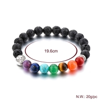 Bracelet tendance fait main avec breloque Arbre de Vie, diffuseur de chakra, perles de pierre de lave et agate, unisexe, pour anniversaire