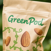 Compostable Eco Recyclable Kraft Paper Zip Lock Bag with Aluminum Foil Inner for Bakery Tea Powdered Food Items