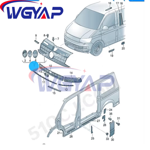Wgyap 7e5 853 651 E Transporter V T5 phía trước Bumper lưới tản nhiệt cho VW Transporter/multivan T6 / 2016 - 2019 7e0 853 653 - Product Image 4