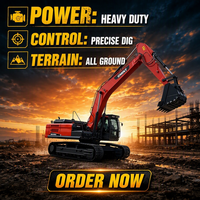 Excavator GMINT Berkualitas Tinggi Buatan China, Excavator Berat Kapasitas Besar 30ton 34ton 36ton, Mesin Excavator Dijual