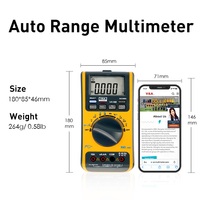 VA18B Multimeter Rentang Otomatis DMM TRMS Antarmuka USB Penguji Listrik DC AC Tegangan Kapasitansi Ohm Hz 6000 Hitungan CAT III