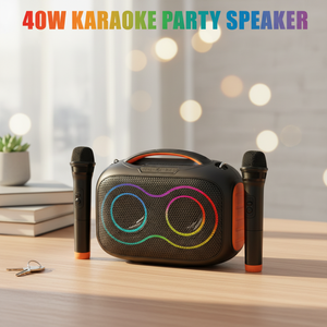 Yeni 40w güçlü yüksek kaliteli taşınabilir kablosuz karaoke hoparlör rgb ışıklı uzun pil ömrüne sahip fm radyo açık hava partileri için - Product Image 2