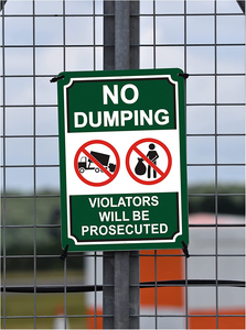 "GLI INFRANCHITORSI DEL DIVIDENDO PUBBLICO SARANNO SOTTOPONTUO ALLA PROSECUTURA" Segnale di sicurezza riflettente - Segnale di avvertimento anti-smarrimento dei rifiuti in alluminio - Product Image 5