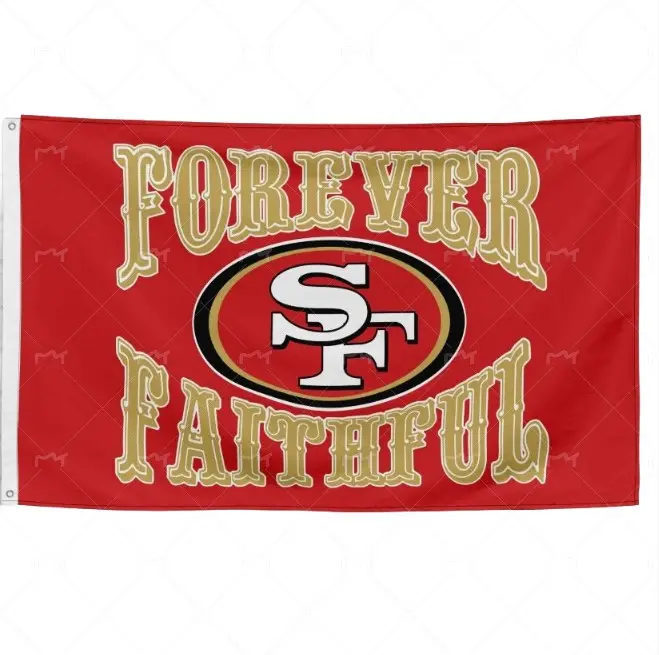 Yüksek kalite özel San Francisco 49ers sonsuza sadık 3x5 ft bayrak NFL süper kase şampiyonlar Banner