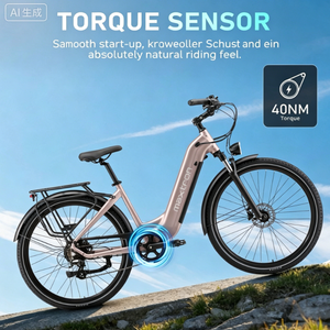 Bicicleta Eléctrica Urbana para Reparto de Comida desde Almacén en la UE, Ebike 36V 250W, Bicicleta Eléctrica para Mujer, Ebike Híbrida con Torque - Product Image 3