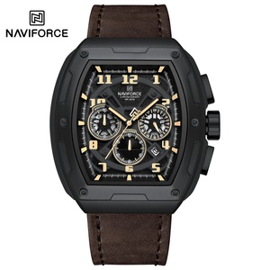 Reloj de Pulsera de Cuarzo NAVIFORCE de Primera Marca para Hombre, Resistente al Agua, Cronógrafo, Popular, con Correa de Cuero Genuino, Ideal para Regalo - Product Image 2