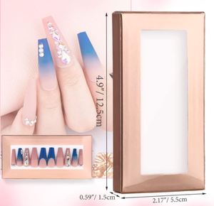 Oem giá rẻ nhất tùy chỉnh các tông màu trắng giấy móng tay Bao bì hộp với cửa sổ rõ ràng - Product Image 6