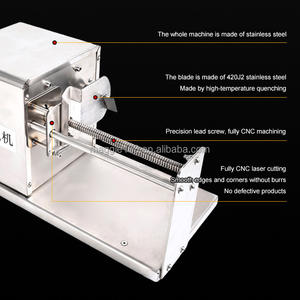 Machine à chips <span class=keywords><strong>de</strong></span> pommes <span class=keywords><strong>de</strong></span> terre multifonctionnelle entièrement en acier inoxydable, machine à trancher les pommes <span class=keywords><strong>de</strong></span> terre commerciale, machine à trancher les pommes <span class=keywords><strong>de</strong></span> terre, machine à trancher en <span class=keywords><strong>tour</strong></span> - Product Image 4