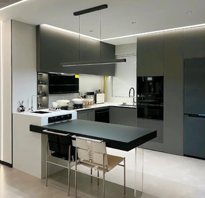 Muebles pequeños de diseño automático, armario de cocina modular de alto brillo moderno, conjunto completo de armario de cocina equipado con cocina - Product Image 4