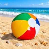 Ballon de plage gonflable en plastique pour jeunes (15-35 ans) – Jeux de piscine et aquatiques – Cadeau 6 couleurs