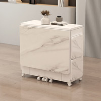 Table à manger pliante en bois pour la maison, mobile, extensible, rectangulaire, minimaliste, moderne, ensemble table et chaises 4 places, petit hôtel