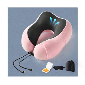 New Design <b>Memory</b> <b>Foam</b> U-shaped Pillow Custom logo Protect Sleep Home Travel Silk Travel Pillows for Airplane - Product Image 5