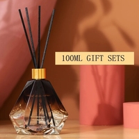 Bouteille en verre de couleur unique de luxe grand diffuseur de roseau vide de 100ml 150 200 500 avec des bâtons de bouchon