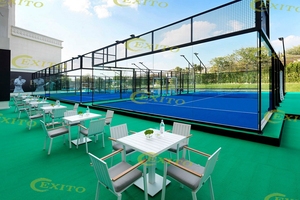 Campo da Padel Panoramico APEX Senza Angoli, con Erba Artificiale PU Rivestita di Taiwan, Installazione Disponibile - Product Image 4