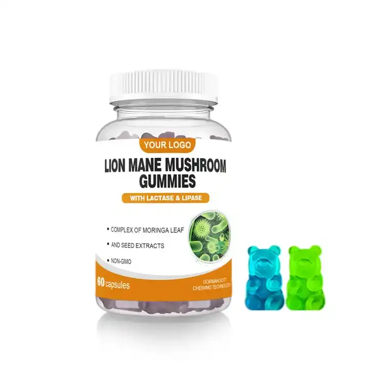 OEM leões juba cogumelo gummies Nootropic Orgânico Cérebro Suplemento leões juba gummies