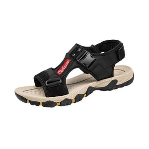 Sandalias de playa para hombre, de cuero genuino, con suela gruesa, lisas, de encaje, fáciles de poner, a precio mayorista. - Product Image 5