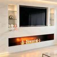Cheminée électrique encastrable LUXUAN 1000 mm avec flammes multicolores, télécommande, thermostat réglable, économie d'énergie, chauffage rapide