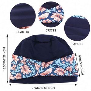 New Arrival Women <b>Twist</b> Turban with Floral Pattern Printed Polyester Outdoor Headwrap Stretchy Muslim Hijab Chemo Cap - Product Image 4
