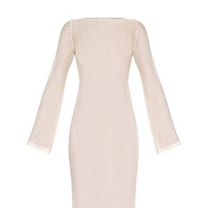 Vestido Maxi de Manga Larga Transparente con Logotipo Personalizado, Vestido Ajustado 2023 para Mujer - Product Image 6