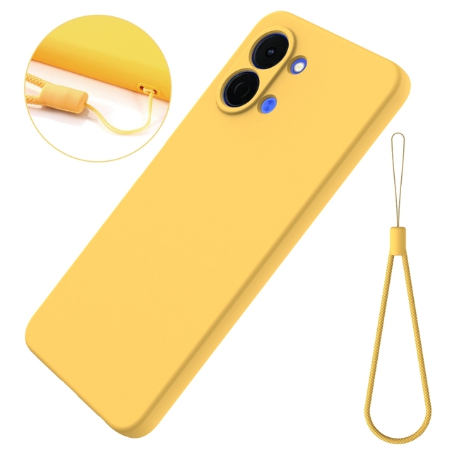 New Products Soft Liquid Silicone Cover with Strap Soft TPU Mobile Phone Case for Tecno Spark Go 3 Back Cover Phone Cases