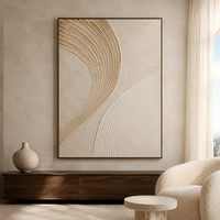 Peinture murale 3D en techniques mixtes, toile à rayures colorées, peinture à l'huile avec des figures de baigneurs pour la décoration moderne de la maison