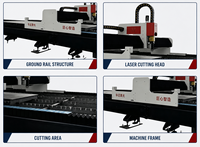 Machine de découpe laser à fibre pour tôles métalliques avec système modulaire sur rail pour la construction navale et la construction de ponts