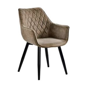 Customized Design Fabric Cushion Seat Back Sturdy Metal Legs Upholstered Dining Room <b>Chairs</b> for Hotel Restaurant - Product Image 1