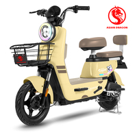 Vélo électrique pour adultes, motos électriques, cyclomoteurs à deux roues, scooter électrique avec panier, vélo électrique stable pour les trajets urbains