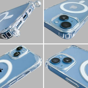 럭셔리 로프 폰 케이스 마그네틱 무선 충전 호환 휴대폰 케이스 슬링 포함 - Product Image 2