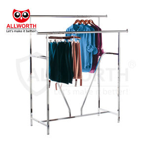 Yeni tasarım ayarlanabilir çoklu kullanım modları mobil boru tarzı 4 yollu giysi kıyafet rafı ev perakende mağaza için - Product Image 3
